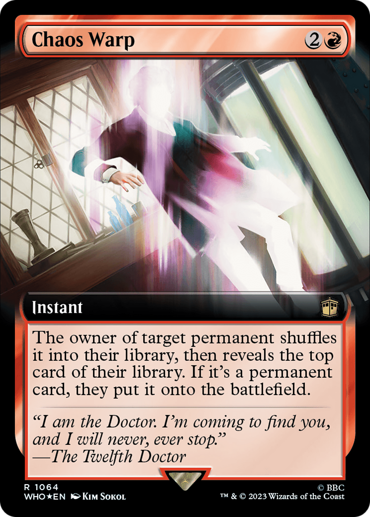 Chaos Warp (Extended Art) (Surge Foil) [Doctor Who] | Tabernacle Games