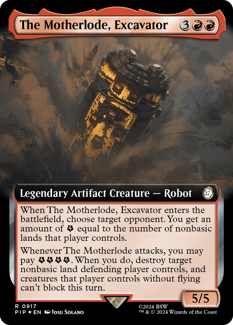 The Motherlode, Excavator (Extended Art) (Surge Foil) [Fallout] | Tabernacle Games