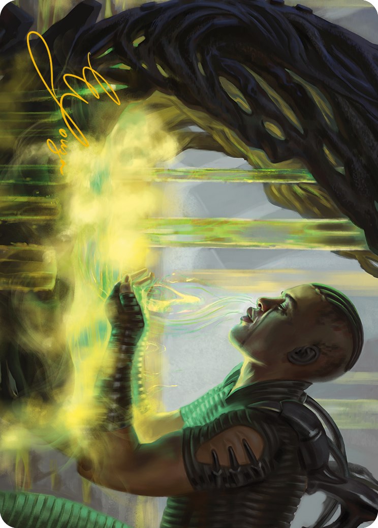 Necrogen Communion Art Card (Gold-Stamped Signature) [Phyrexia: All Will Be One Art Series] | Tabernacle Games