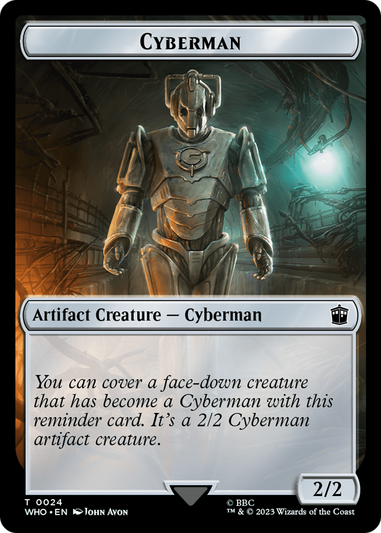 Copy // Cyberman Double-Sided Token [Doctor Who Tokens] | Tabernacle Games