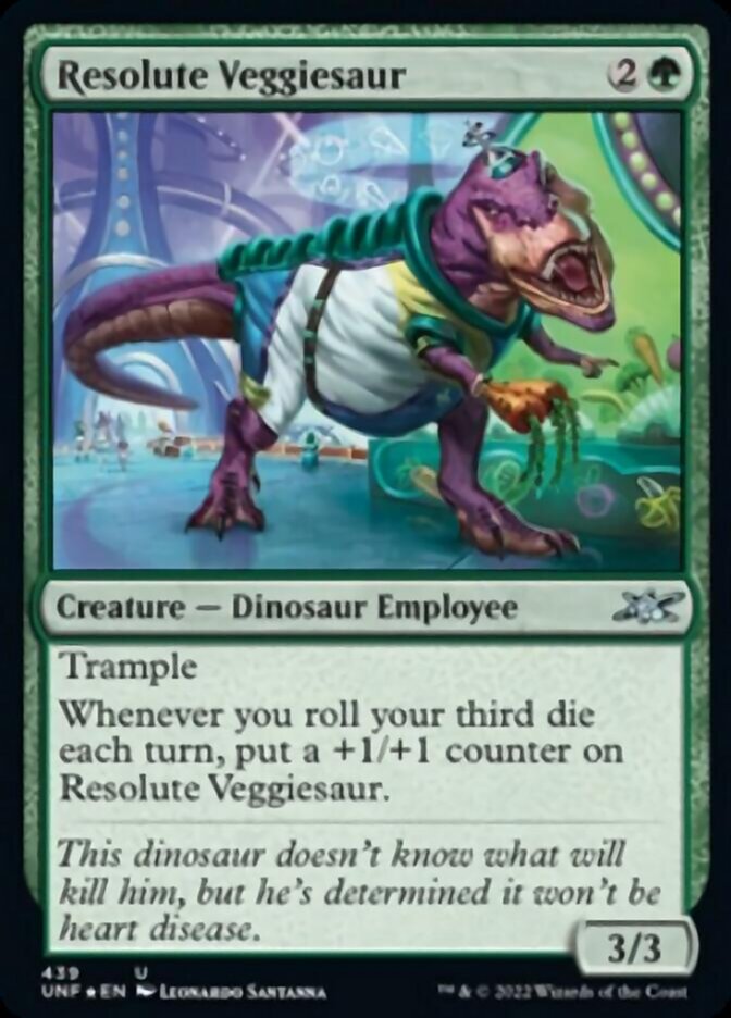 Resolute Veggiesaur (Galaxy Foil) [Unfinity] | Tabernacle Games