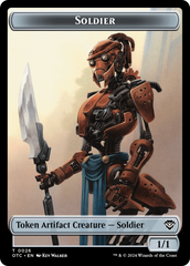 Drake // Soldier (0026) Double-Sided Token [Outlaws of Thunder Junction Commander Tokens] | Tabernacle Games