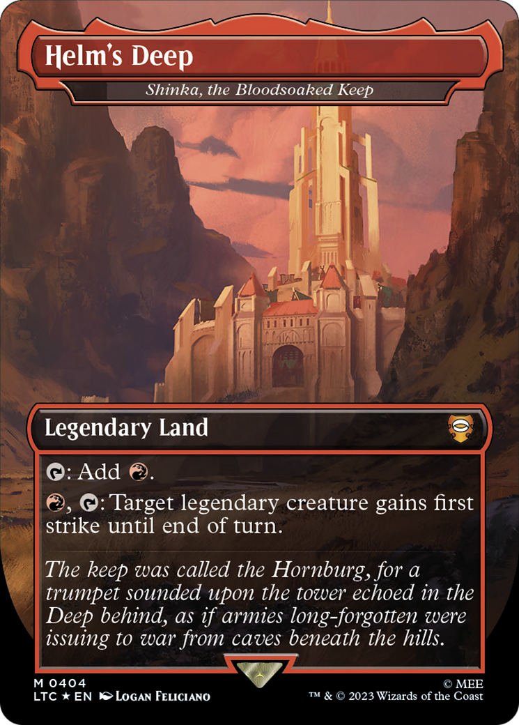 Helm's Deep - Shinka, the Bloodsoaked Keep (Surge Foil Realms and Relics) [The Lord of the Rings: Tales of Middle-Earth Commander] | Tabernacle Games