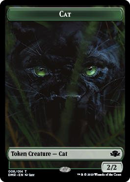 Elephant // Cat (008) Double-Sided Token [Dominaria Remastered Tokens] | Tabernacle Games