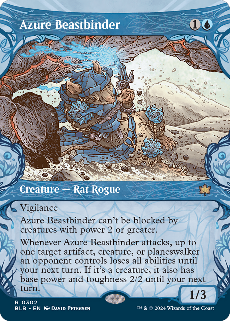 Azure Beastbinder (Showcase) [Bloomburrow] | Tabernacle Games