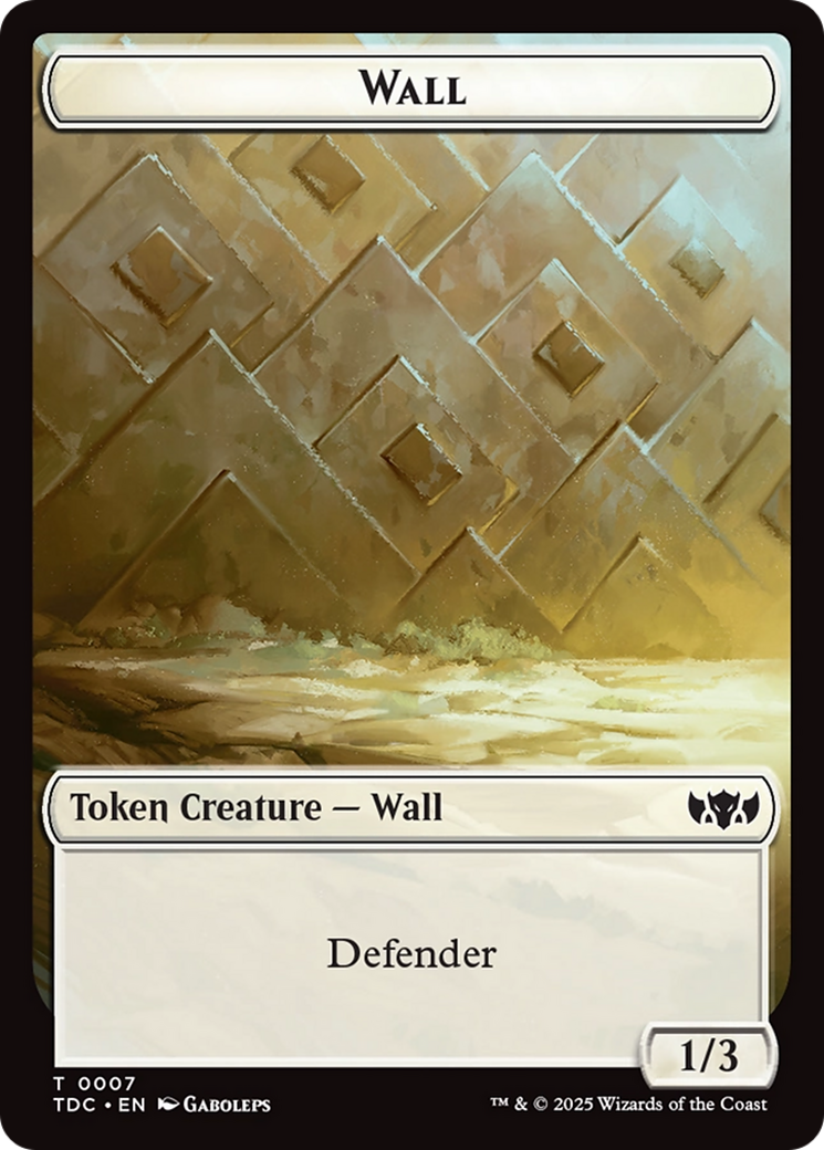 Insect (0023) // Wall Double-Sided Token [Tarkir: Dragonstorm Commander Tokens] | Tabernacle Games