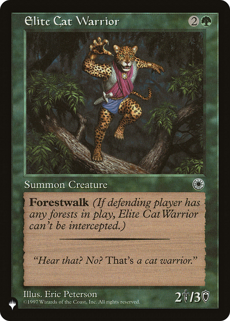 Elite Cat Warrior (Flavor Text) [The List] | Tabernacle Games