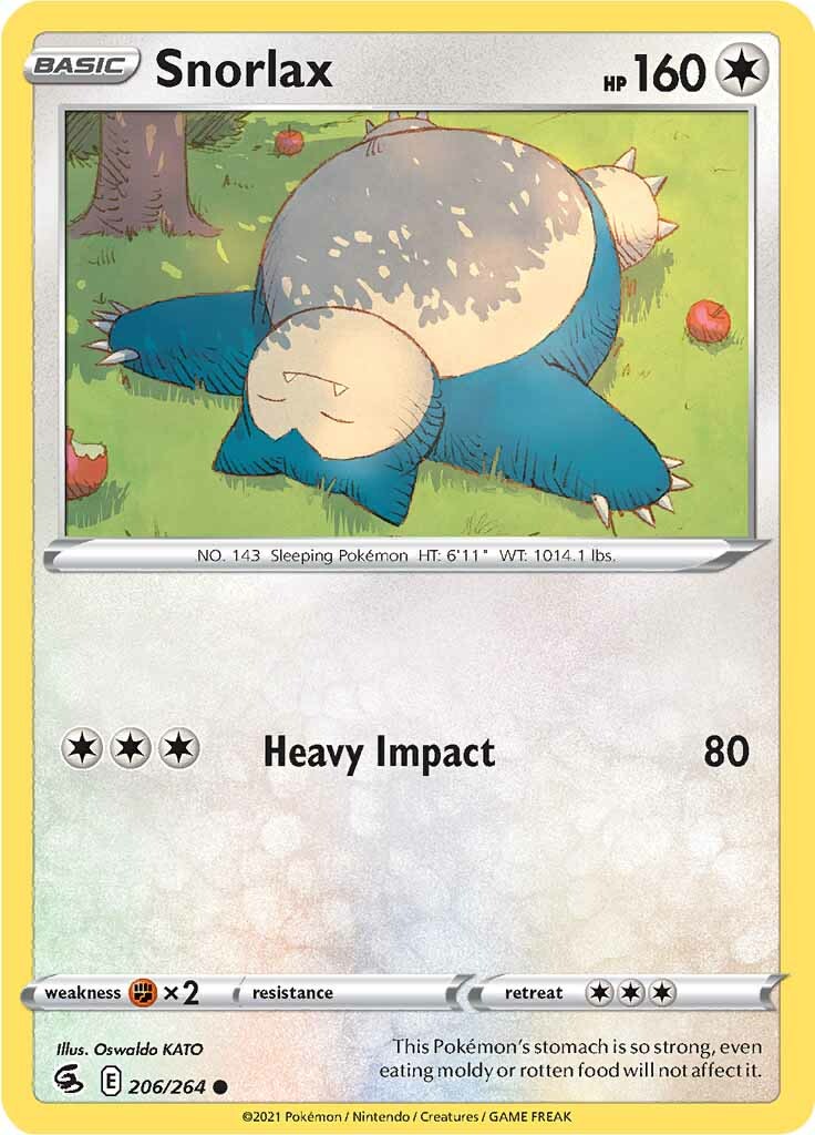 Snorlax (206/264) [Sword & Shield: Fusion Strike] | Tabernacle Games