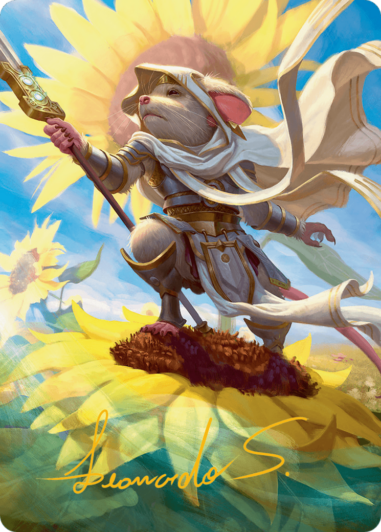 Elspeth, Sun's Champion Art Card (Gold-Stamped Signature) [Bloomburrow Art Series] | Tabernacle Games