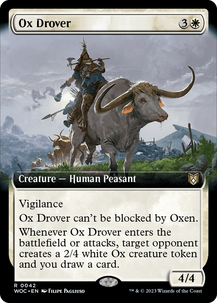 Ox Drover (Extended Art) [Wilds of Eldraine Commander] | Tabernacle Games