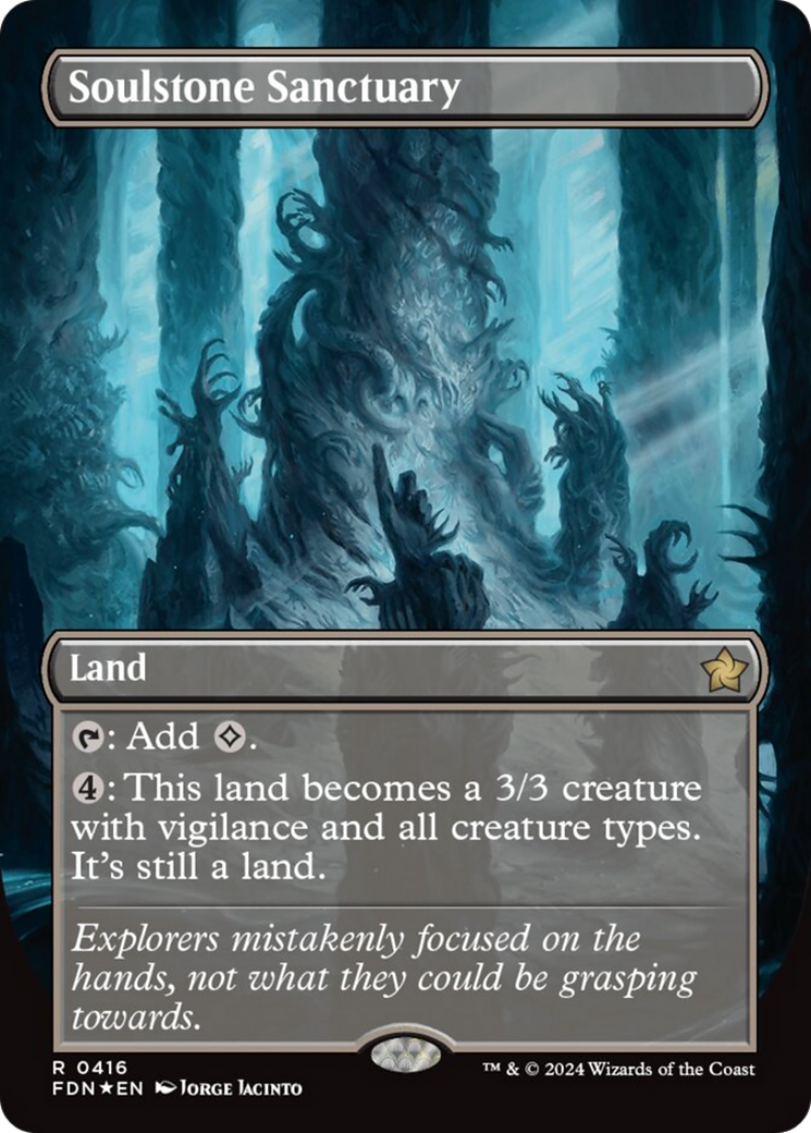 Soulstone Sanctuary (Borderless) (Mana Foil) [Foundations] | Tabernacle Games