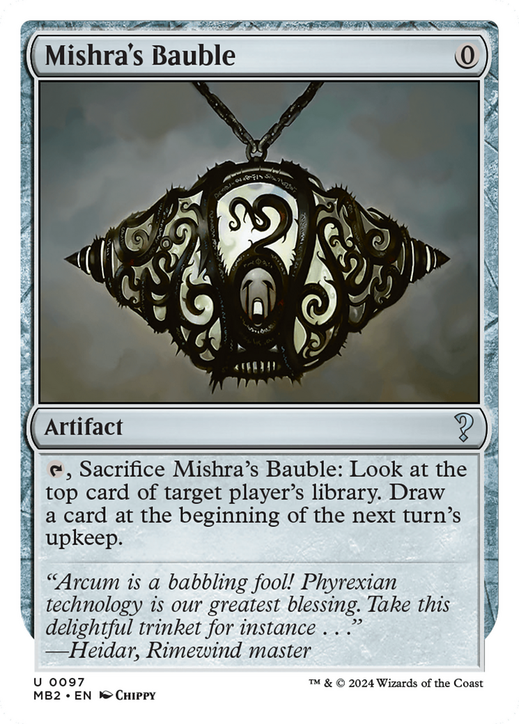 Mishra's Bauble (White Border) [Mystery Booster 2] | Tabernacle Games