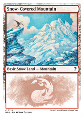 Snow-Covered Mountain (White Border) [Mystery Booster 2] | Tabernacle Games