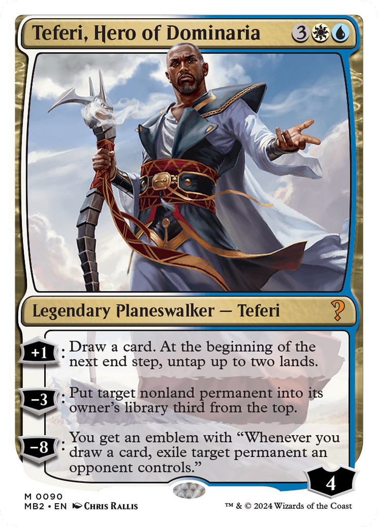 Teferi, Hero of Dominaria (White Border) [Mystery Booster 2] | Tabernacle Games