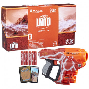 Nerf X Magic: The Gathering Secret Lair Blaster (+2 Exclusive MTG Lightning Bolt Cards) | Tabernacle Games