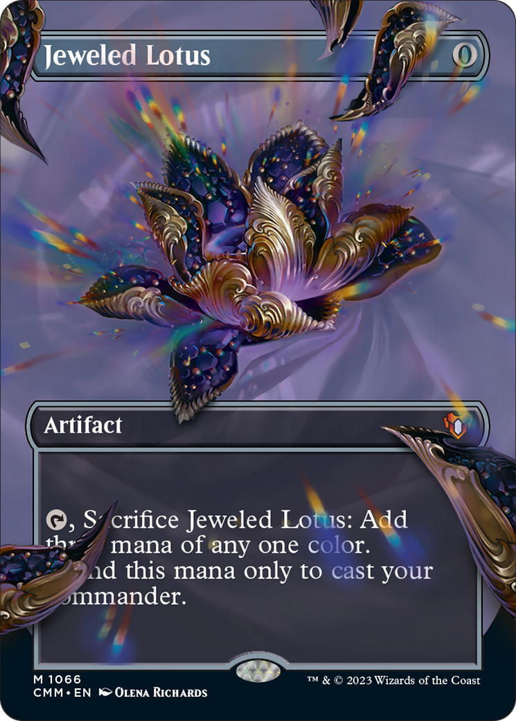 Jeweled Lotus (Borderless Textured Foil Frame Break) [Commander Masters] | Tabernacle Games