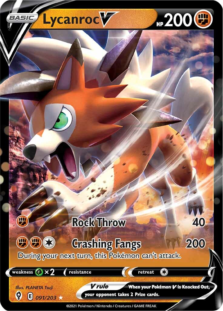 Lycanroc V (091/203) [Sword & Shield: Evolving Skies] | Tabernacle Games