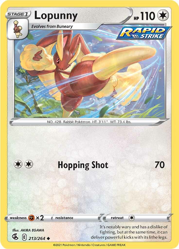 Lopunny (213/264) [Sword & Shield: Fusion Strike] | Tabernacle Games