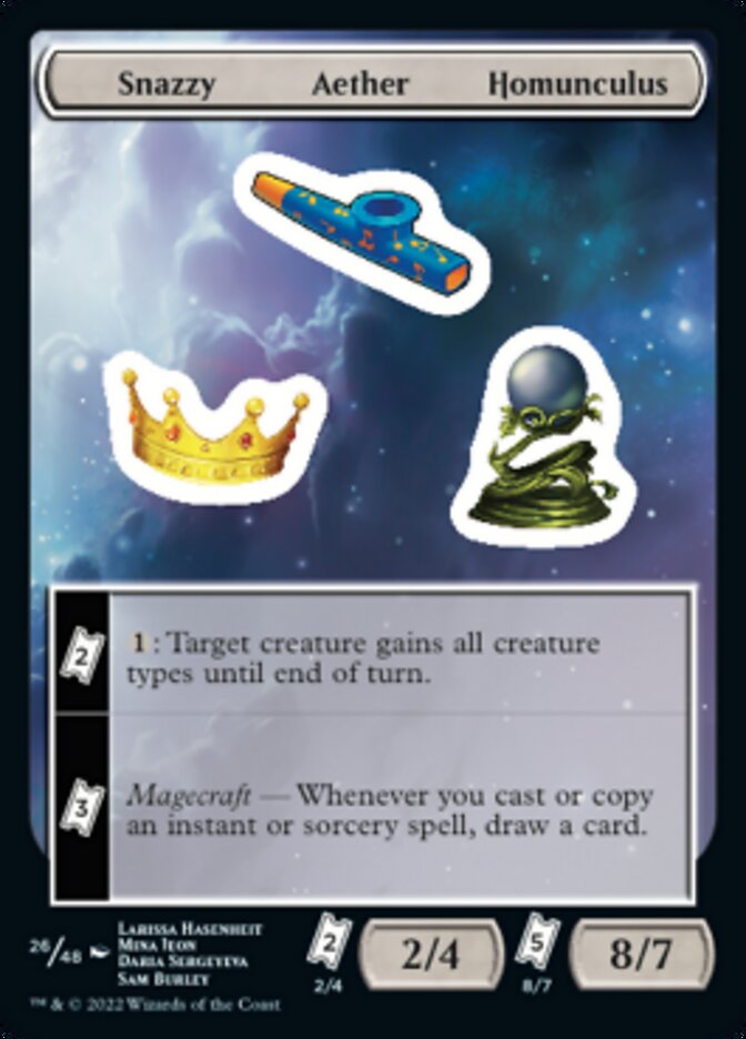 Snazzy Aether Homunculus [Unfinity Stickers] | Tabernacle Games