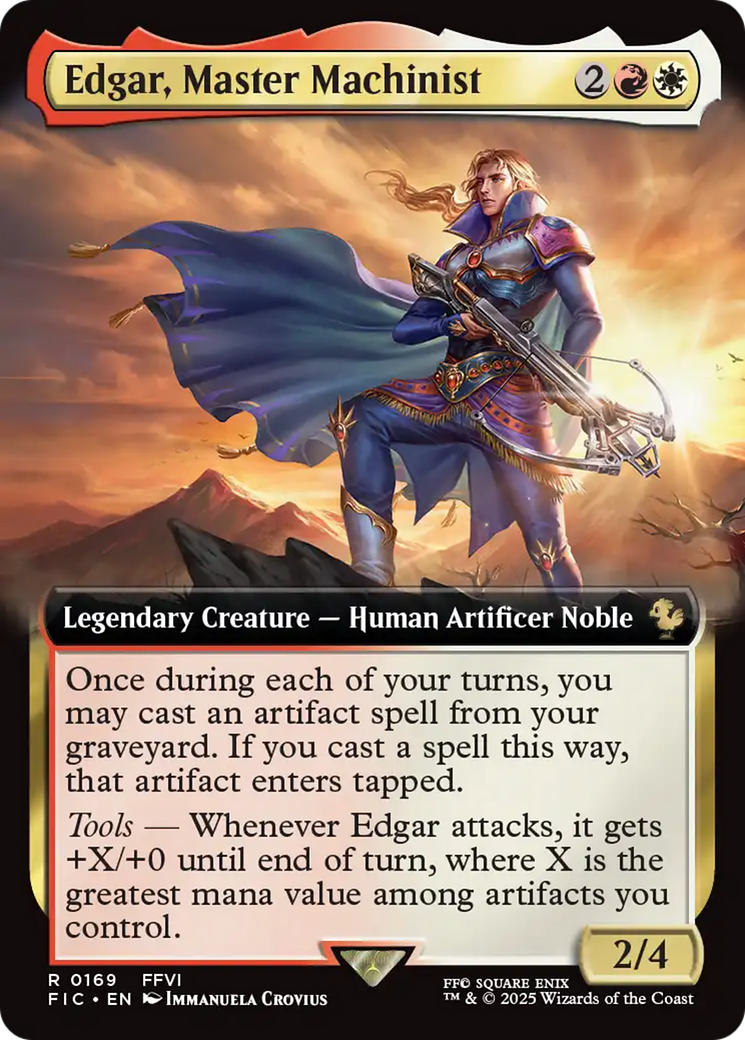 Edgar, Master Machinist (Extended Art) [FINAL FANTASY Commander] | Tabernacle Games