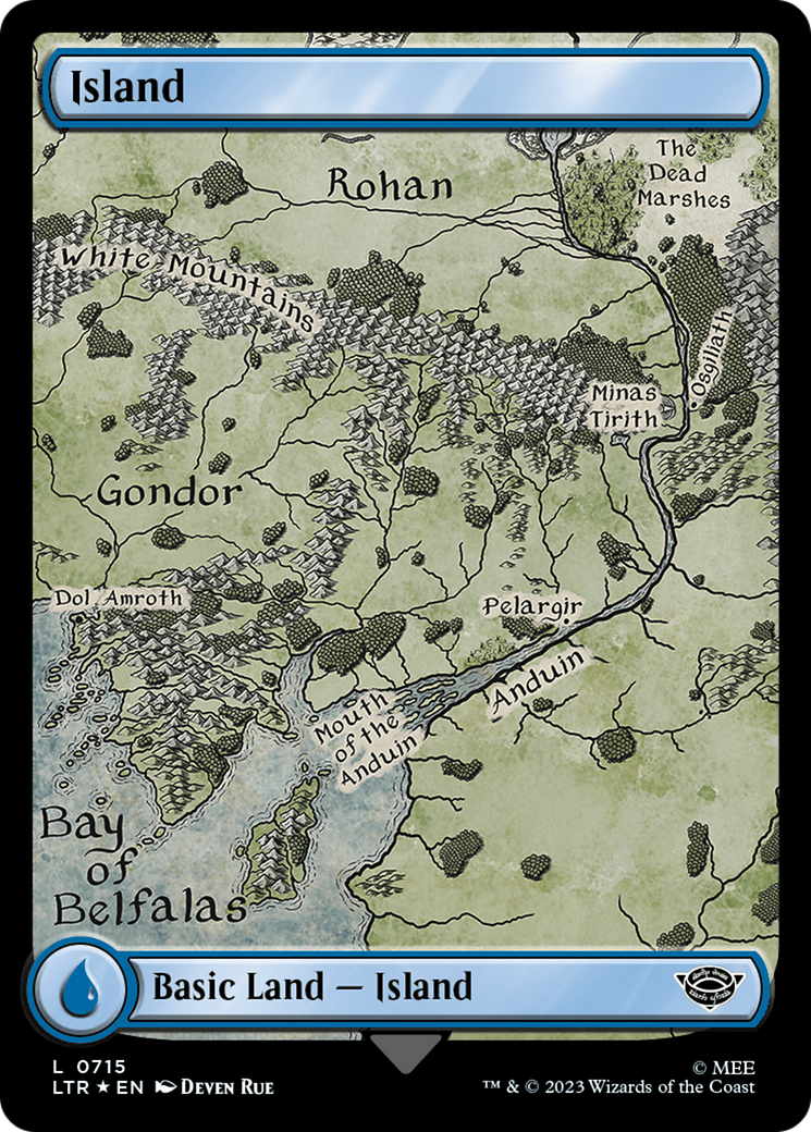 Island (0715) (Surge Foil) [The Lord of the Rings: Tales of Middle-Earth] | Tabernacle Games