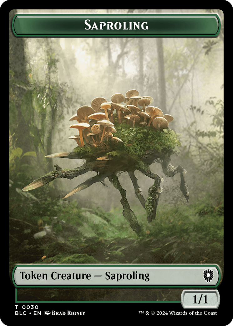 Hamster // Saproling Double-Sided Token [Bloomburrow Commander Tokens] | Tabernacle Games