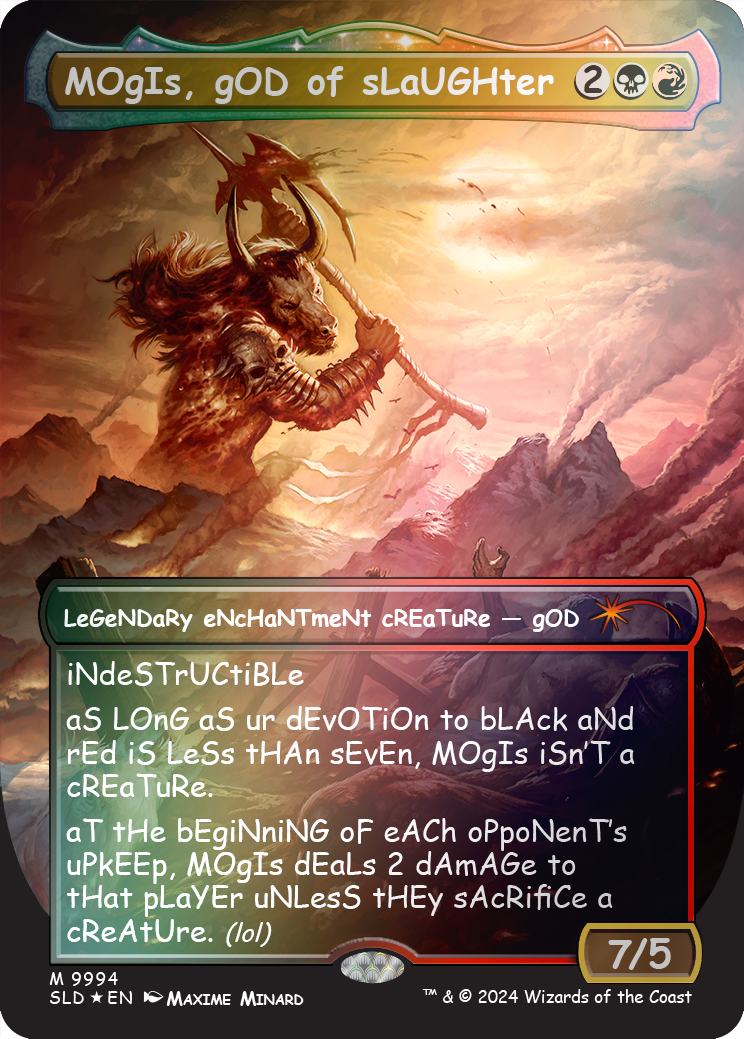 MOgIs, gOD of sLaUGHter (9994) (Rainbow Foil) [Secret Lair Drop Series] | Tabernacle Games