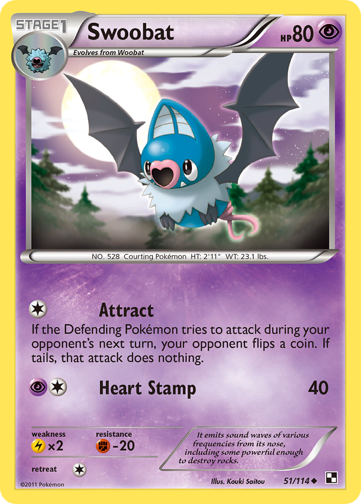 Swoobat (51/114) [Black & White: Base Set] | Tabernacle Games