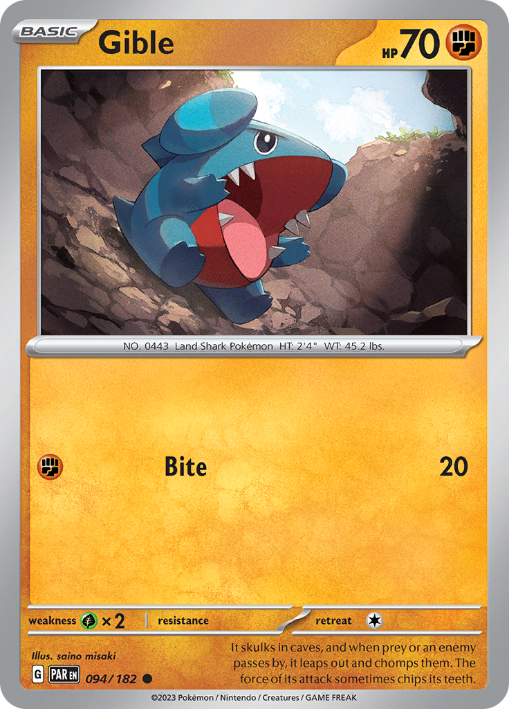 Gible (094/182) [Scarlet & Violet: Paradox Rift] | Tabernacle Games