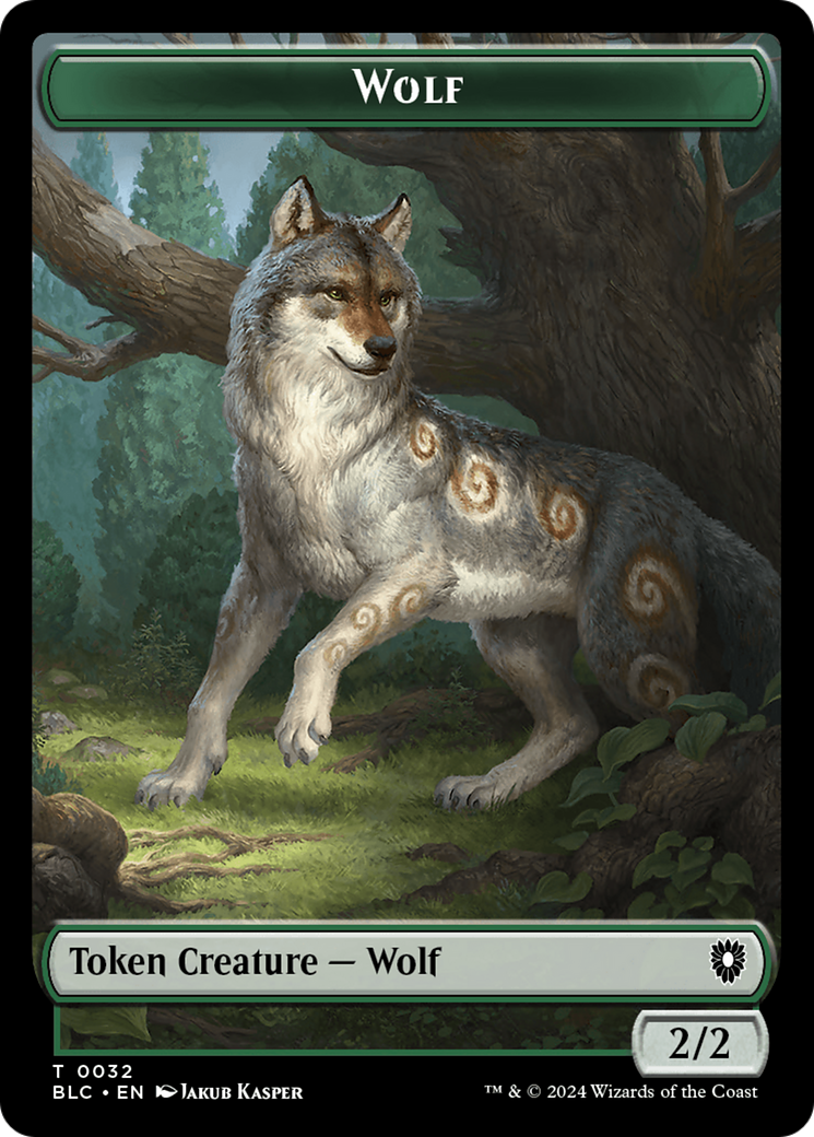 Goat // Wolf (032) Double-Sided Token [Bloomburrow Commander Tokens] | Tabernacle Games