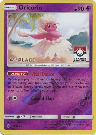 Oricorio (55/145) (League Promo 4th Place) [Sun & Moon: Guardians Rising] | Tabernacle Games