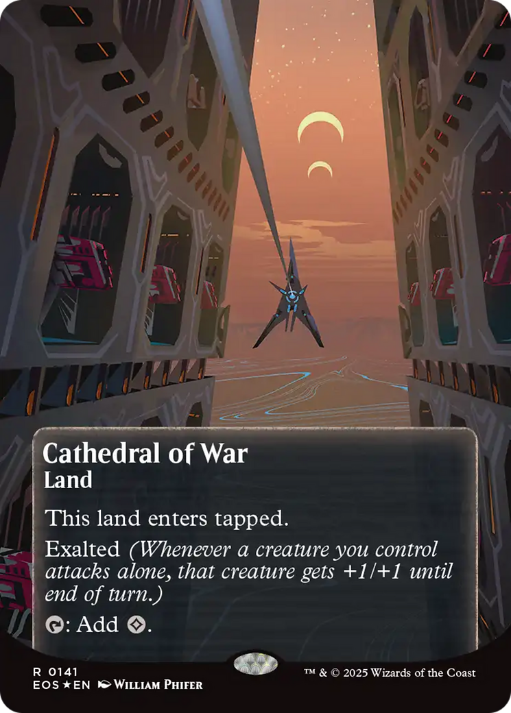 Cathedral of War (0141) (Borderless) (Galaxy Foil) [Edge of Eternities: Stellar Sights] | Tabernacle Games