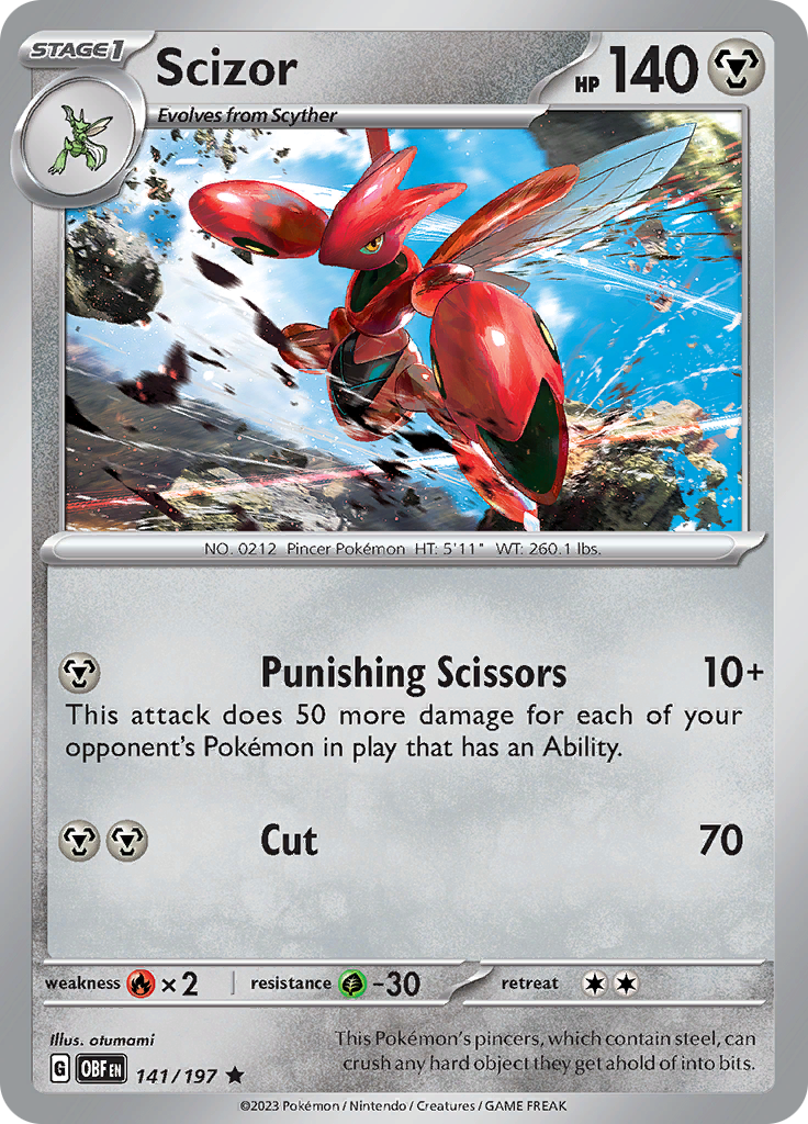 Scizor (141/197) [Scarlet & Violet: Obsidian Flames] | Tabernacle Games