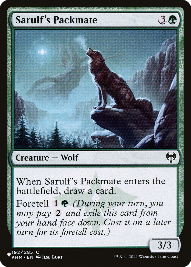 Sarulf's Packmate [The List] | Tabernacle Games