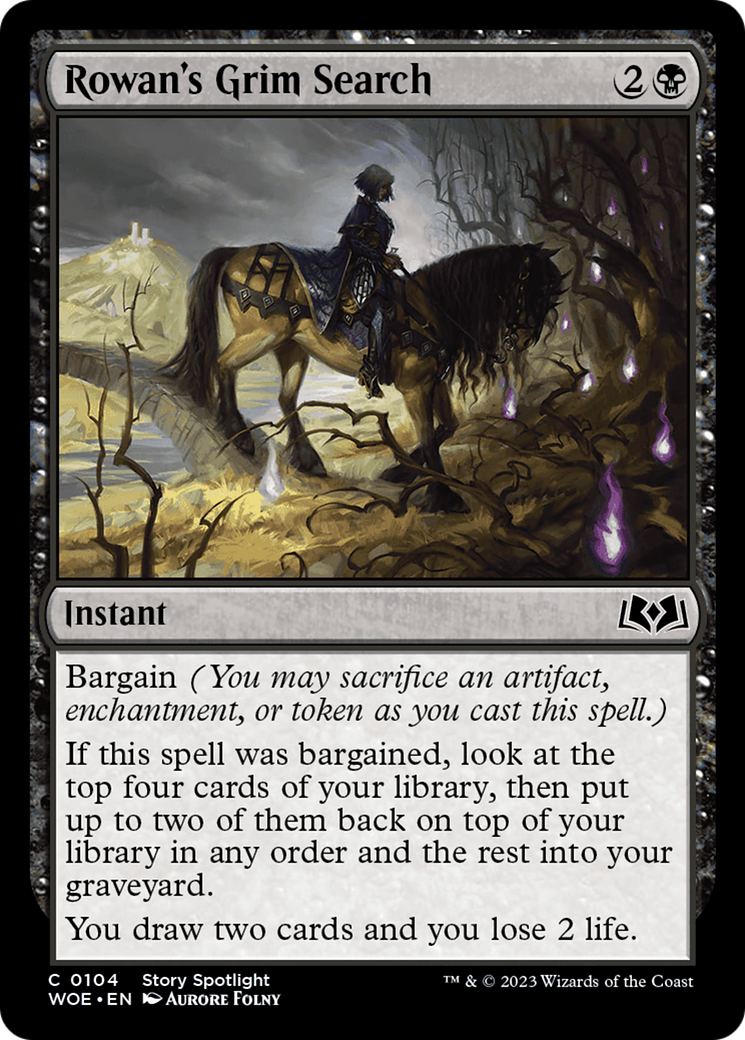 Rowan's Grim Search [Wilds of Eldraine] | Tabernacle Games