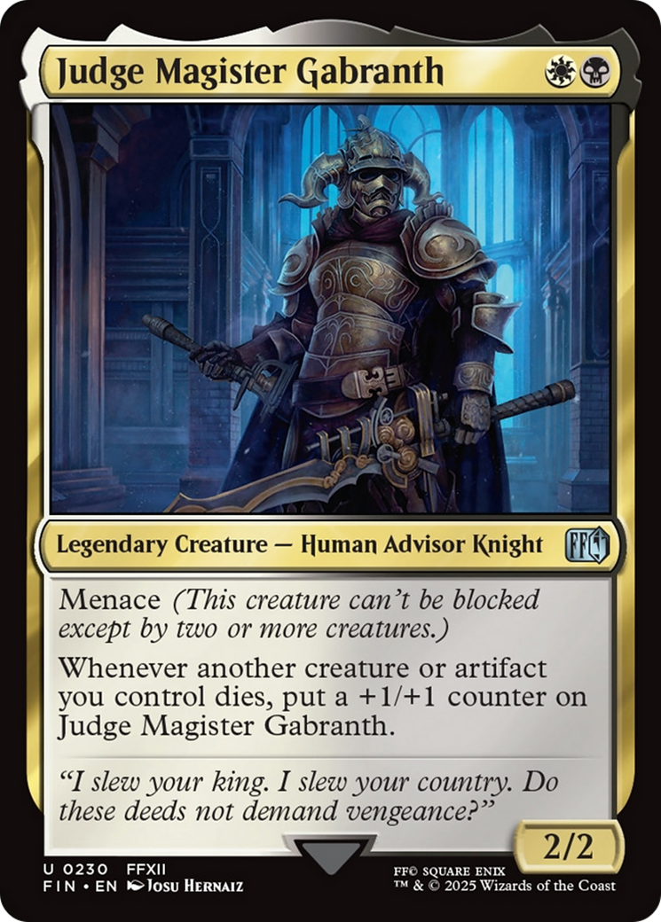 Judge Magister Gabranth [FINAL FANTASY] | Tabernacle Games
