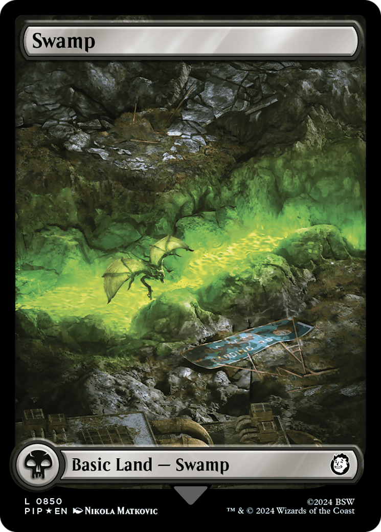 Swamp (0850) (Surge Foil) [Fallout] | Tabernacle Games