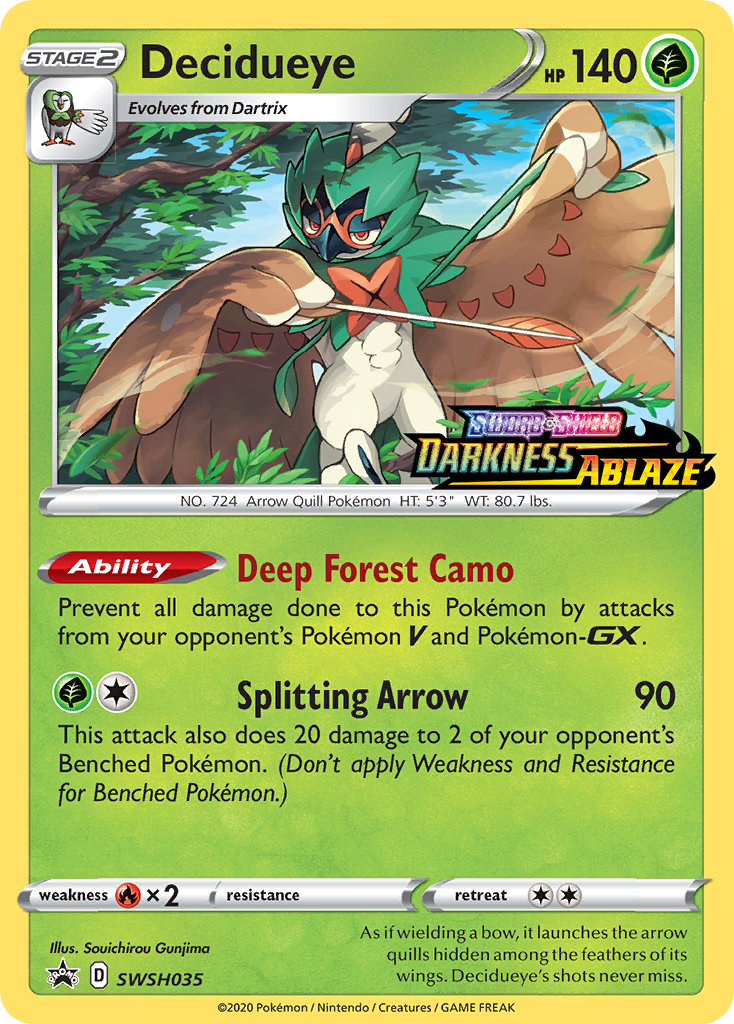 Decidueye (SWSH035) (Prerelease Promo) [Sword & Shield: Black Star Promos] | Tabernacle Games