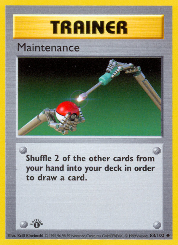 Maintenance (83/102) (Shadowless) [Base Set 1st Edition] | Tabernacle Games