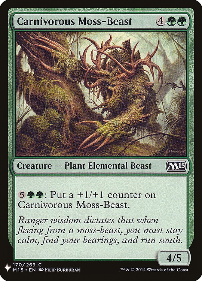 Carnivorous Moss-Beast [Mystery Booster] | Tabernacle Games