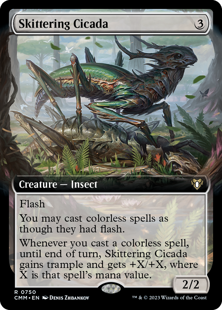 Skittering Cicada (Extended Art) [Commander Masters] | Tabernacle Games