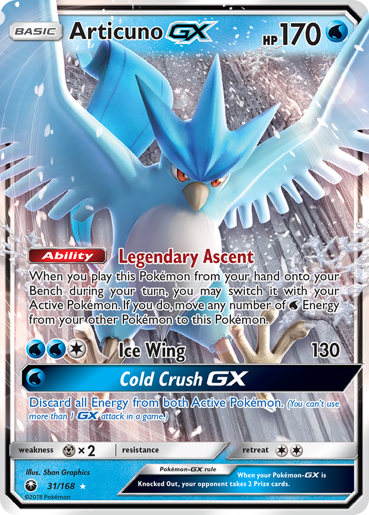 Articuno GX (31/168) [Sun & Moon: Celestial Storm] | Tabernacle Games