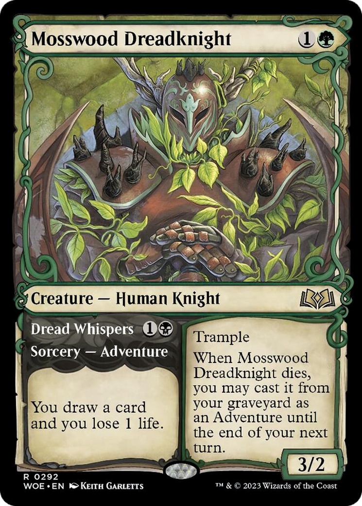 Mosswood Dreadknight // Dread Whispers (Showcase) [Wilds of Eldraine] | Tabernacle Games