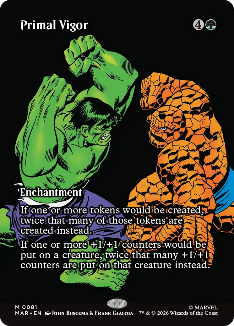 Primal Vigor (Borderless) [Marvel Universe: Eternal-Legal] | Tabernacle Games