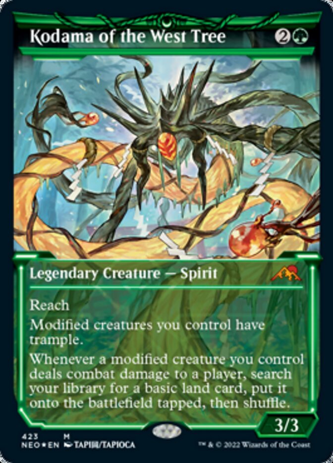 Kodama of the West Tree (Showcase) (Foil Etched) [Kamigawa: Neon Dynasty] | Tabernacle Games