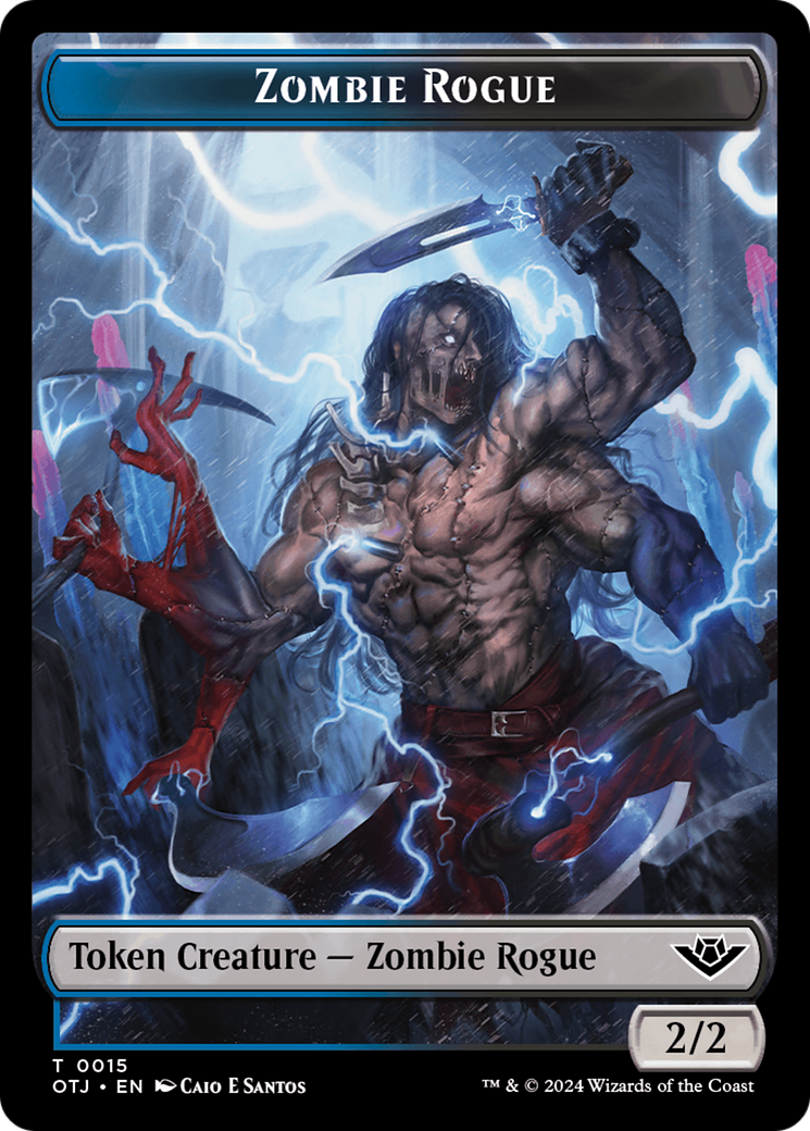 Mercenary // Zombie Rogue Double-Sided Token [Outlaws of Thunder Junction Tokens] | Tabernacle Games