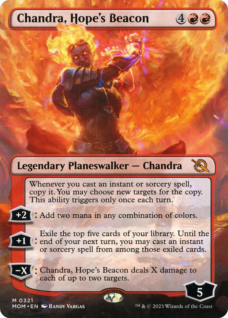 Chandra, Hope's Beacon (Borderless Alternate Art) [March of the Machine] | Tabernacle Games