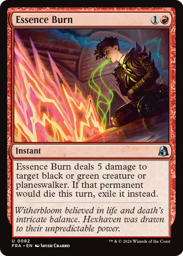 Essence Burn [Reality Fracture] | Tabernacle Games
