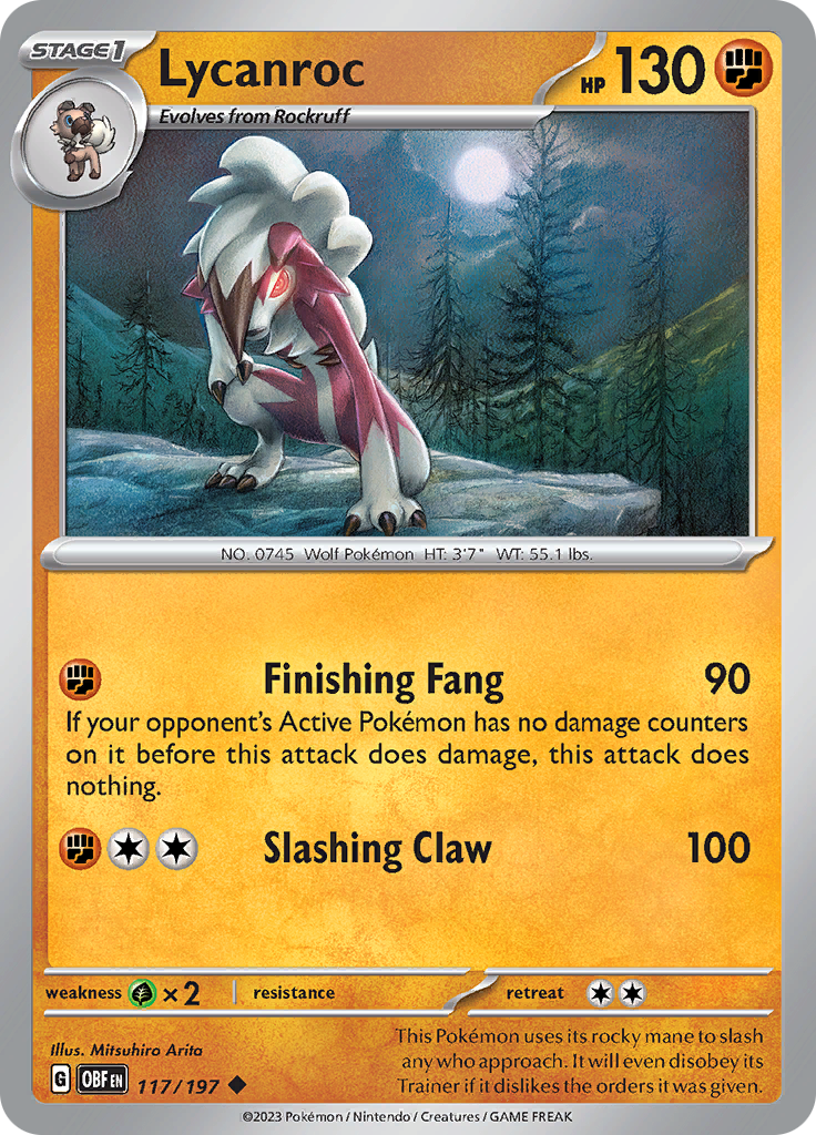 Lycanroc (117/197) [Scarlet & Violet: Obsidian Flames] | Tabernacle Games