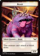 Beast // Copy Double-Sided Token [Duskmourn: House of Horror Tokens] | Maze of Fitzroy